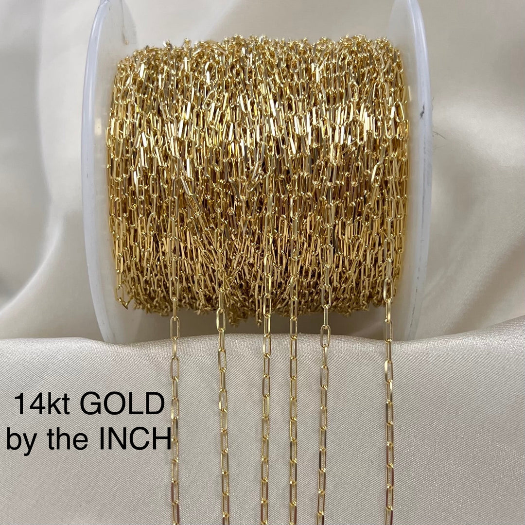 14kt Gold Long Box (1.7mm wide) by the inch