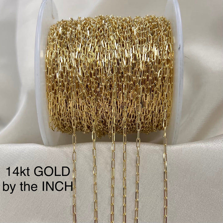 14kt Gold Long Box (1.7mm wide) by the inch