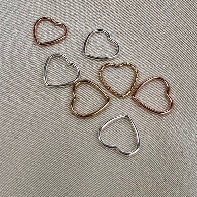CN01 Heart Connector 10mm Wide (Pack of 6)