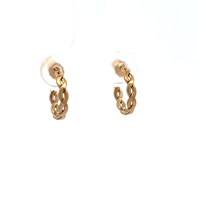 OT-2E05 - Woven C Post GF Earrings