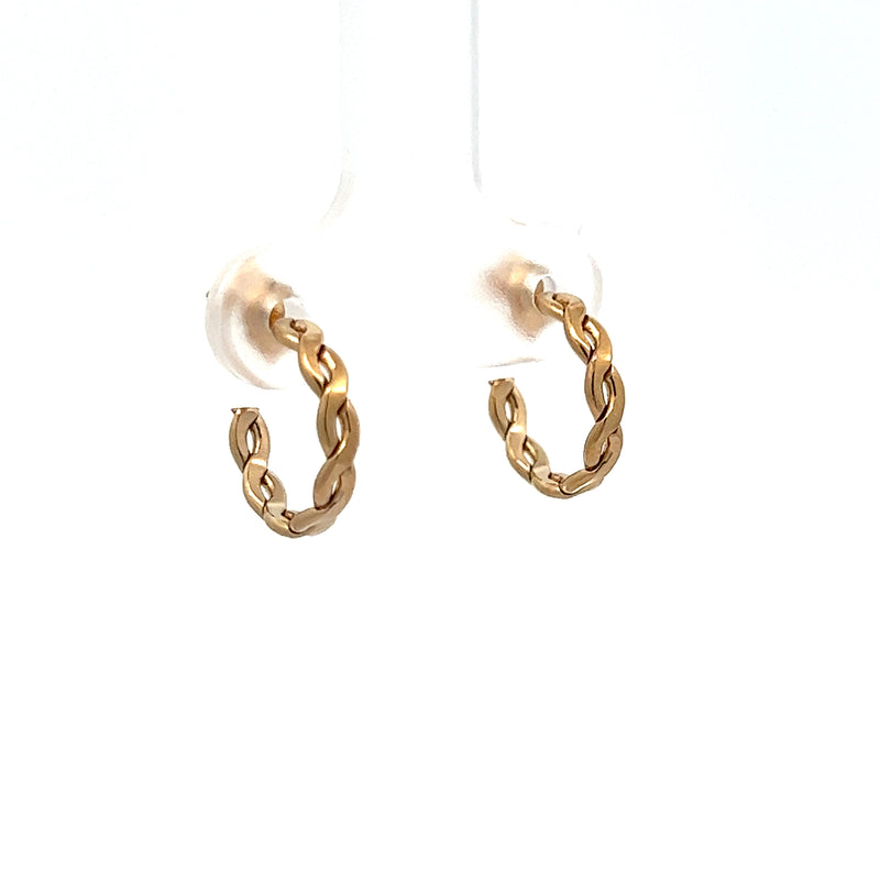 OT-2E05 - Woven C Post GF Earrings