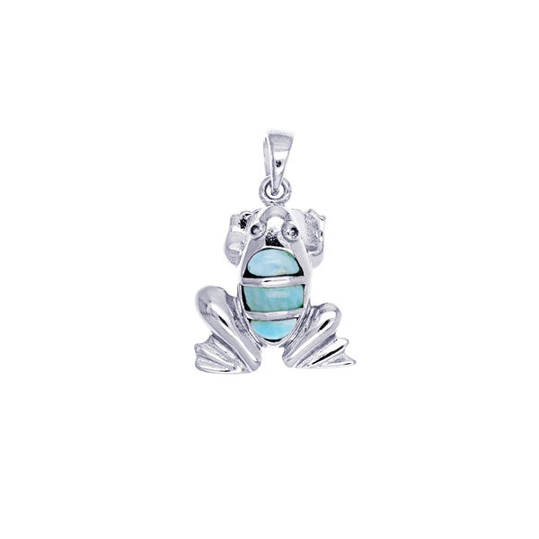 Larimar Frog Pendant