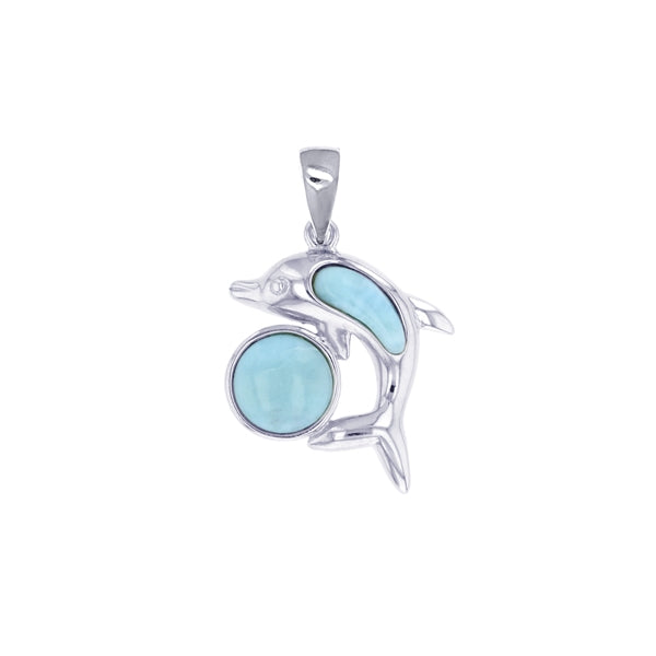 Larimar Dolphin Pendant