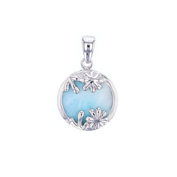 Starfish Circle Larimar Pendant