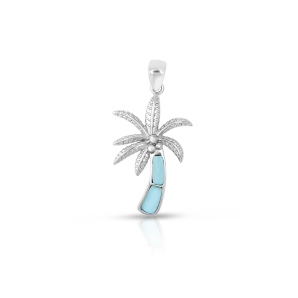 Larimar Palm Tree Pendant