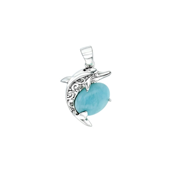 Larimar Dolphin Pendant