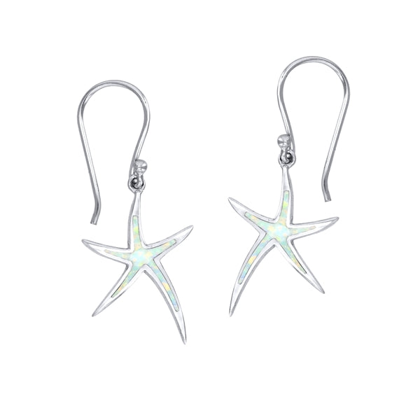 Starfish White Opal Earrings