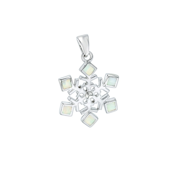 Snowflake White Opal Pendant