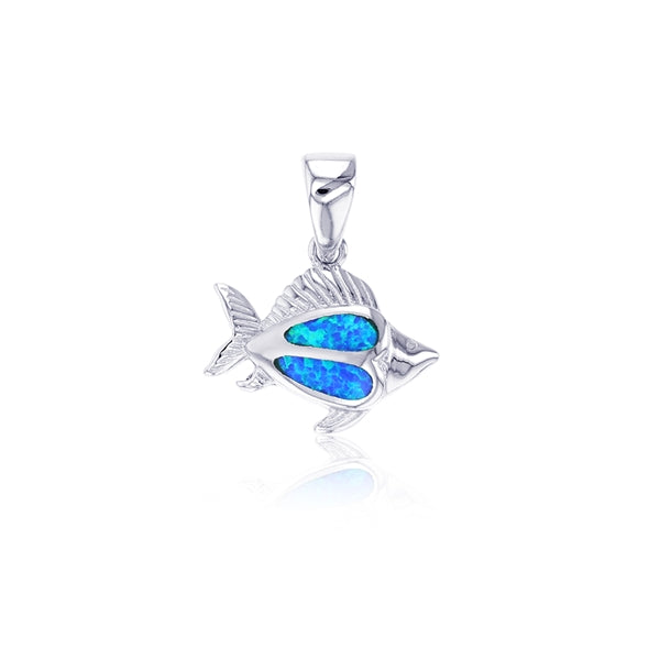 Fish Blue Opal Pendant