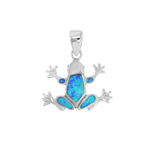 Frog Blue Opal Pendant