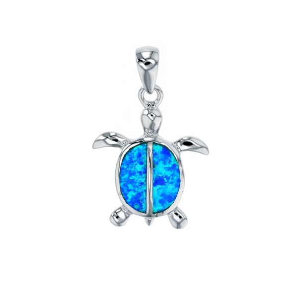 Turtle Blue Opal Pendant