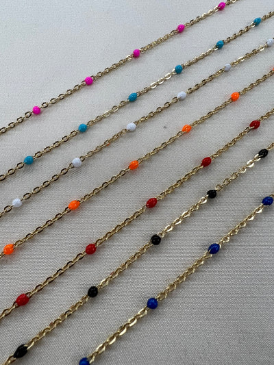 Enamel Satellite Chain by the foot (24GA Jump Ring)