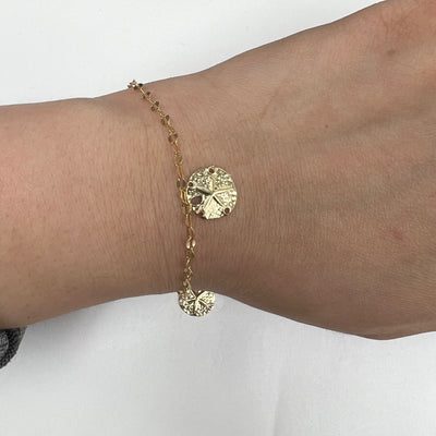 CH27 Sand Dollar 12mm Wide GF Charm (Pack of 3)