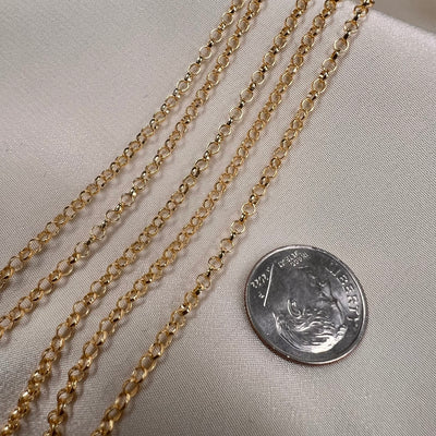 Rolo Chain - 2.3mm -  By the foot