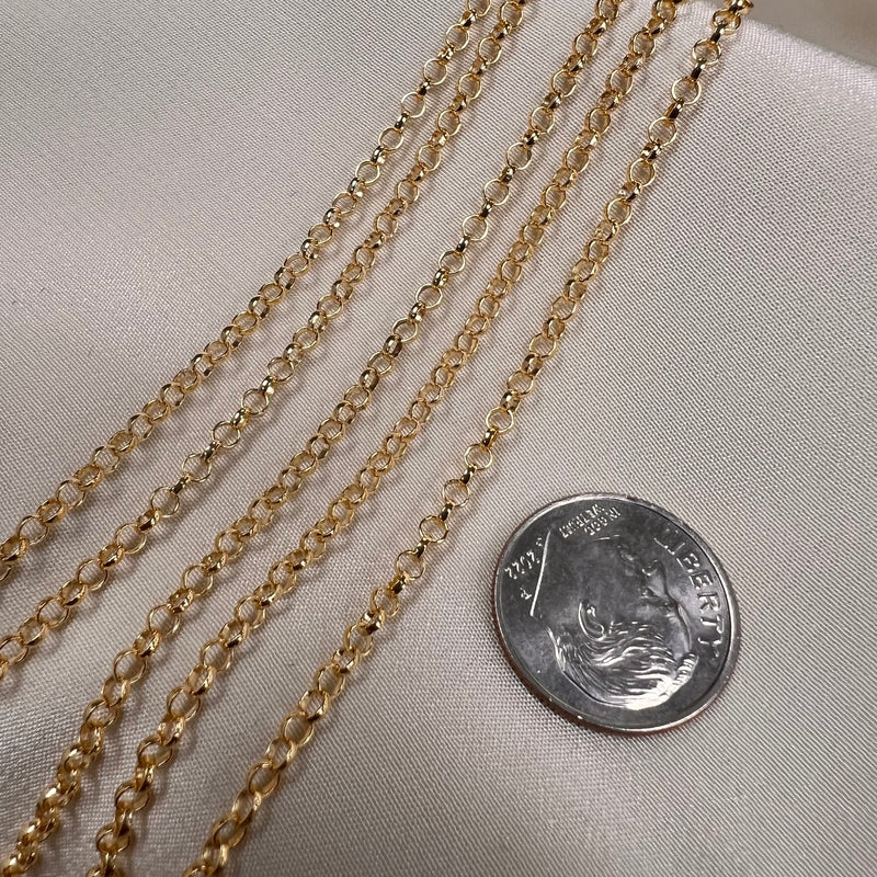 Rolo Chain - 2.3mm -  By the foot