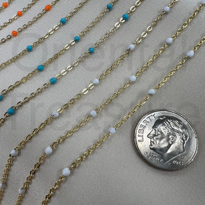 Enamel Satellite Chain by the foot (24GA Jump Ring)
