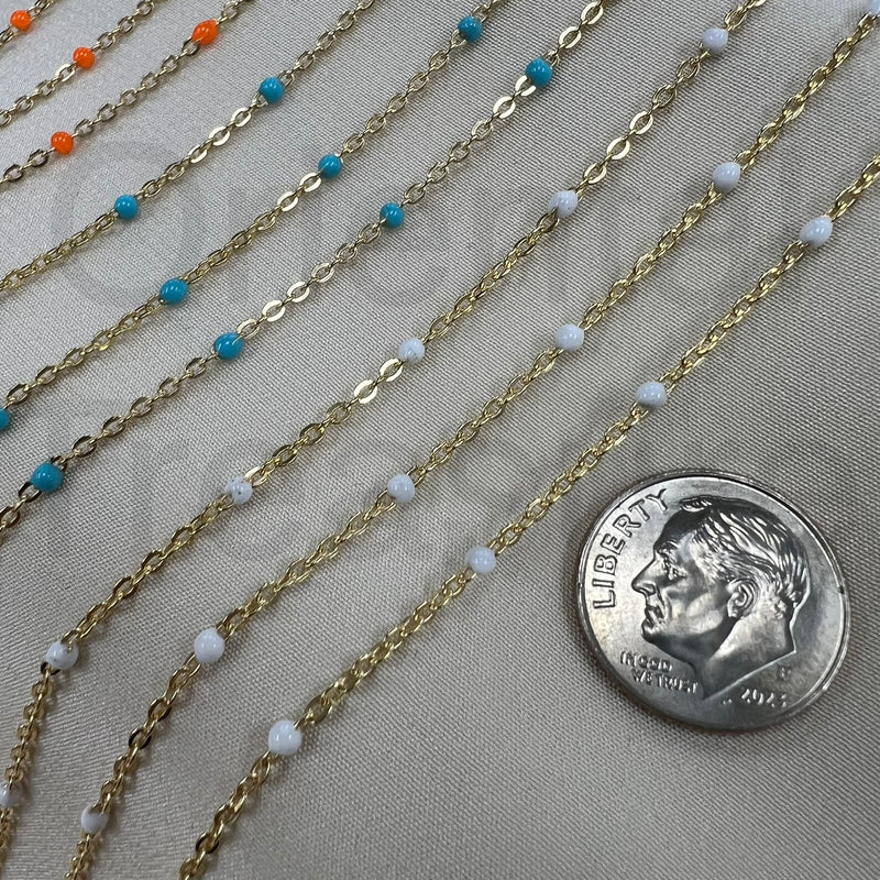 Enamel Satellite Chain by the foot (24GA Jump Ring)