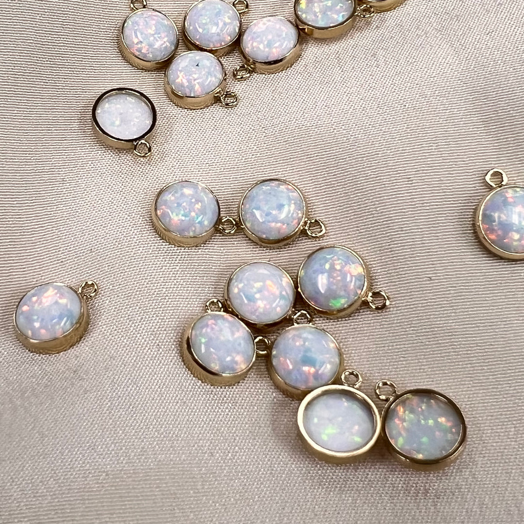 CH60 - 6mm Faux Opal Charm (Pack of 2)