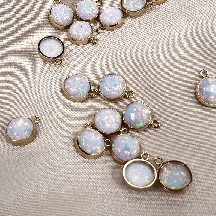 CH60 - 6mm Faux Opal Charm (Pack of 2)