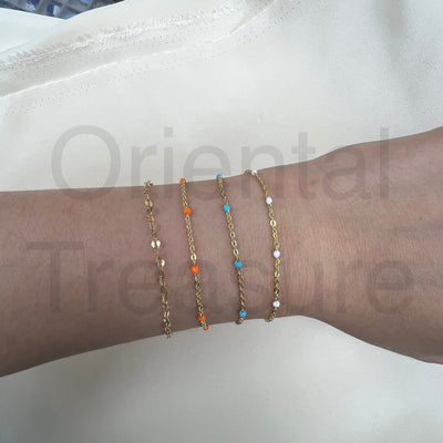 Enamel Satellite Chain by the foot (24GA Jump Ring)