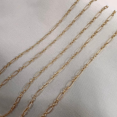 CX40: Long + Short 2.1mm Paperclip Twist Chain By the Foot