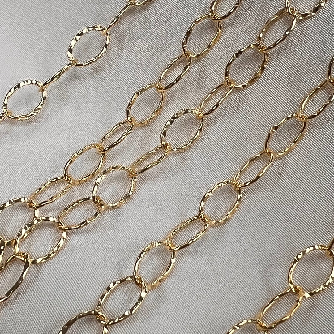CX50: 5.8mm Hammered Oval chain by the foot