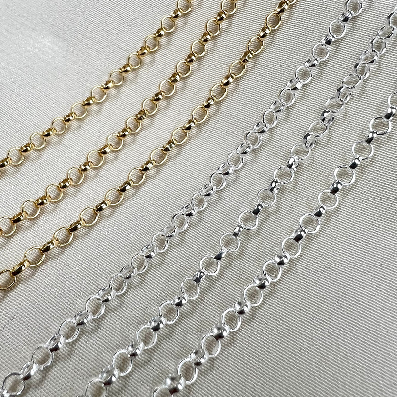 Rolo Chain - 2.3mm -  By the foot