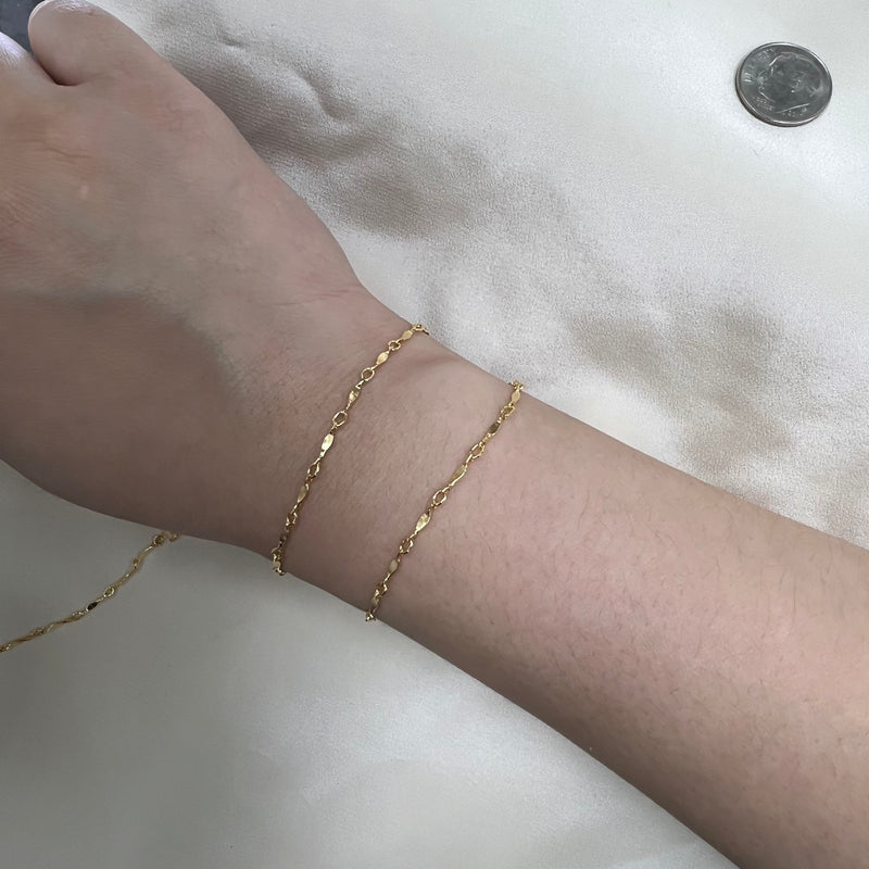 Dapped Bar (Marquis)- 1.5mm x 8.5mm - Chain By the Foot