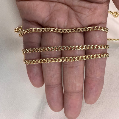 Curb Chain - 3.4mm wide - 14kt Gold Filled Chain by the foot