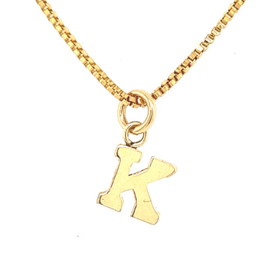 Single Letter Charm Sterling Silver