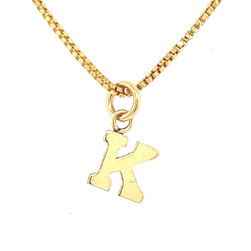 Single Letter Charm Sterling Silver