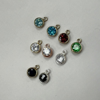 4mm Birthstone CZ Charms (Pack of 3)