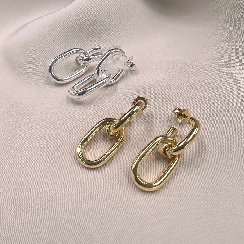 Paperclip Stud Earrings - 5033