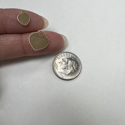 BCH03 Blank Heart 7mm Wide Charm (Pack of 3)