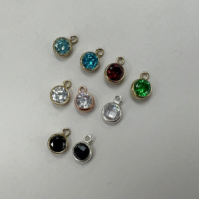 4mm Birthstone CZ Charms (Pack of 3)