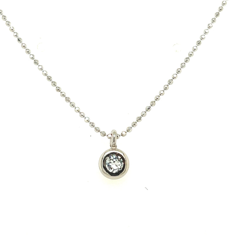 4mm CZ Bezel - 18” Necklace