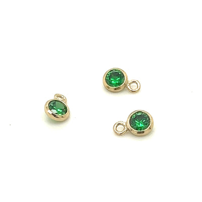 CH-49 - 3mm Birthstone CZ Charms (Pack of 3)