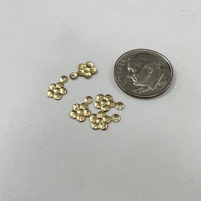 CH-1 Small Flower 6mm wide GF Charm(Pack of 6)
