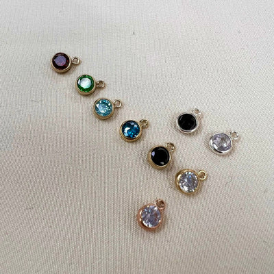 4mm Birthstone CZ Charms (Pack of 3)