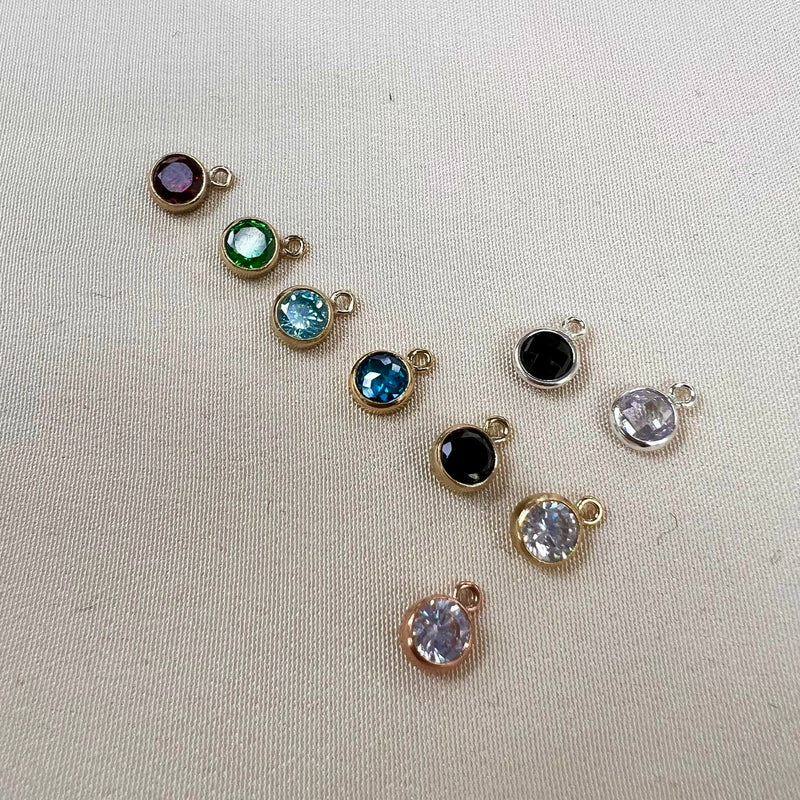 4mm Birthstone CZ Charms (Pack of 3)