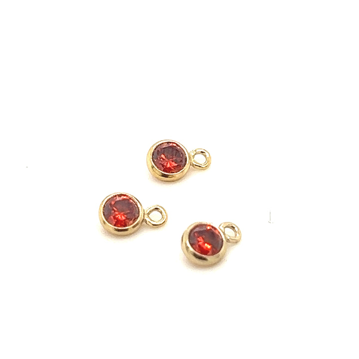 CH49 - 3mm Birthstone CZ Charms (Pack of 3)