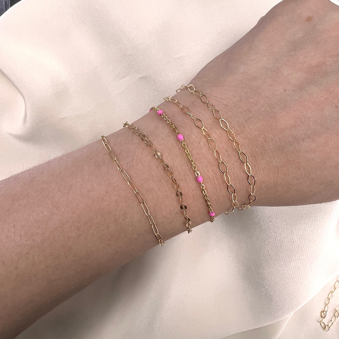 CX16: 3mm Diamond Flat Link Chain by the foot