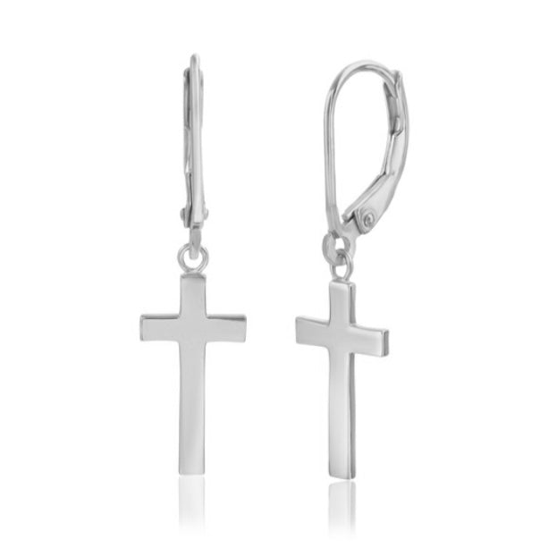 Cross Earrings on French Hook