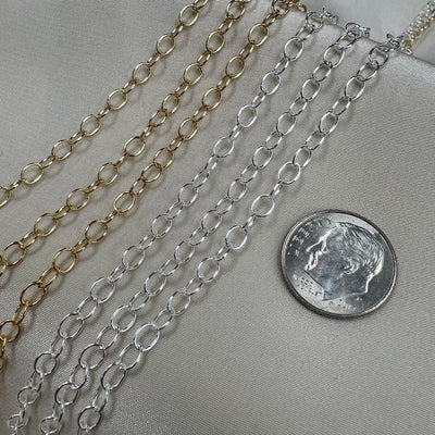 Oval Round Extension Chain - by the foot