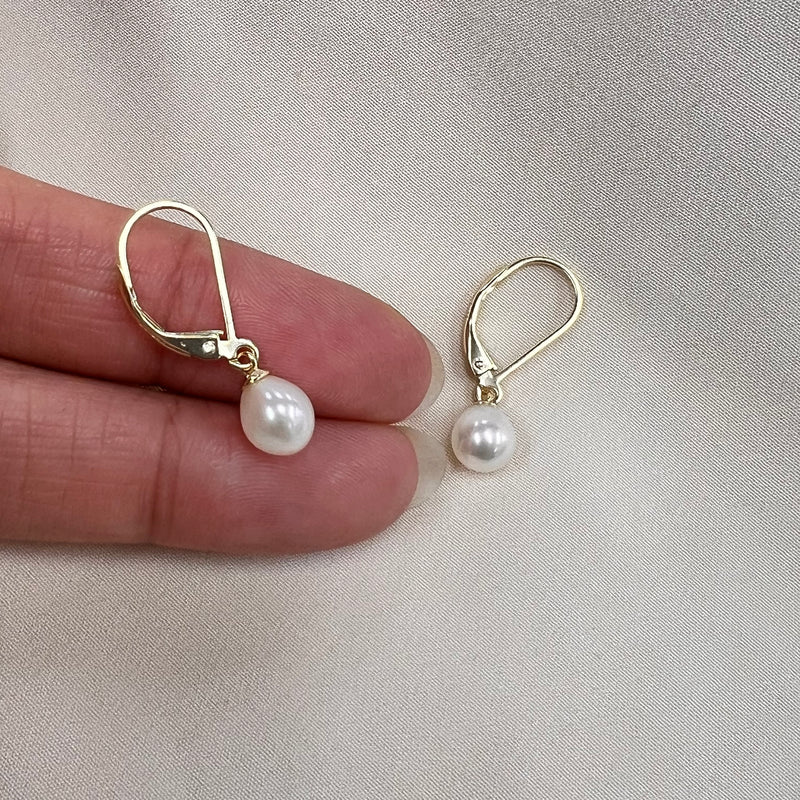 Pearl Earrings on French Clip