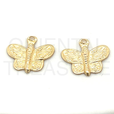 CH-04 Butterfly 10mm Wide GF Charm (Pack of 6)