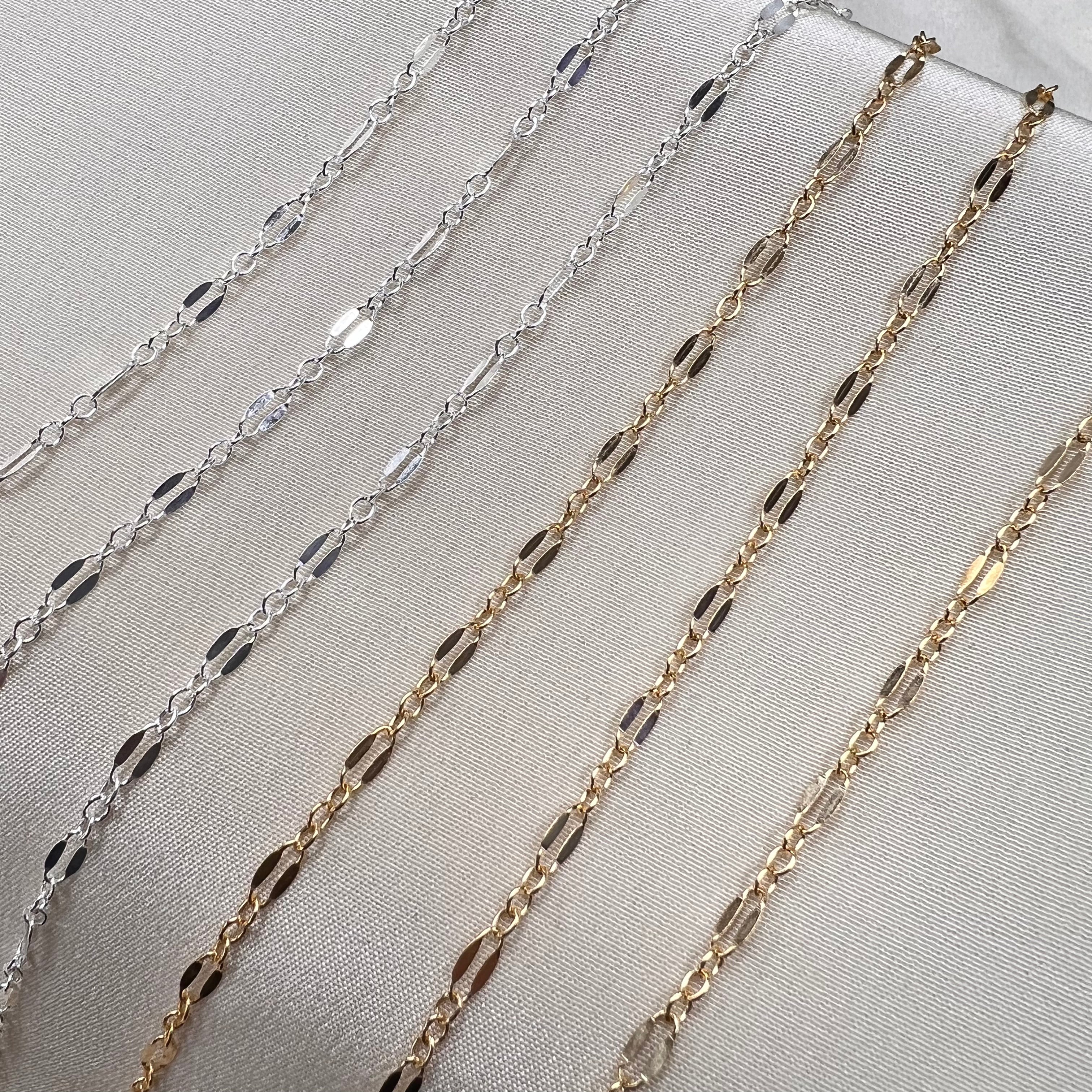 CX36M: Long + Short 2.4mm Medium Lace Chain by the foot – Oriental Treasure