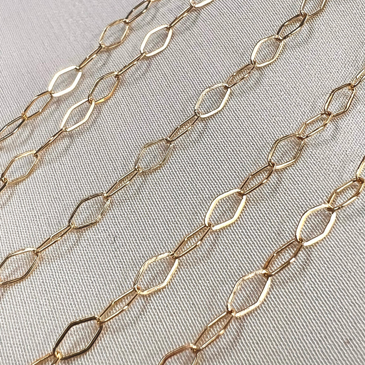 CX16: 3mm Diamond Flat Link Chain by the foot