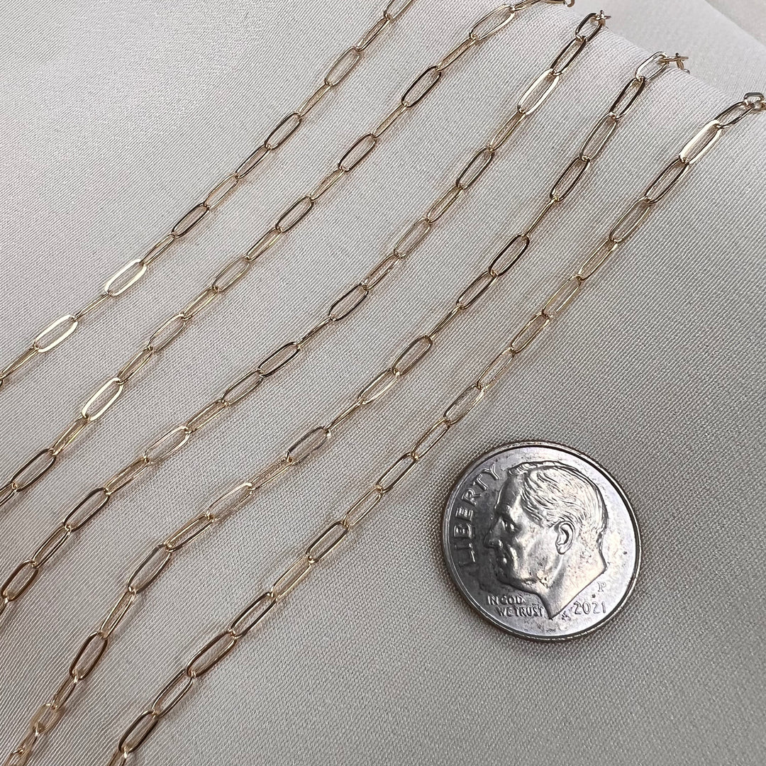 14kt Gold - 1.9mm Paperclip 