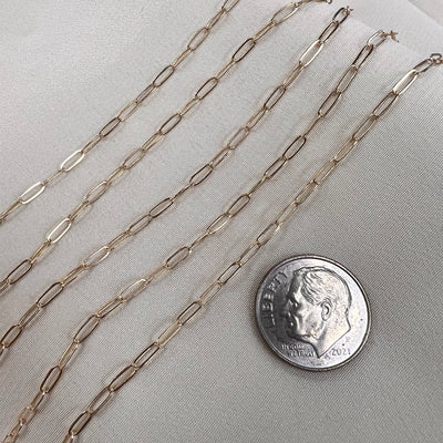 14kt Gold Paperclip #2 - by the Inch